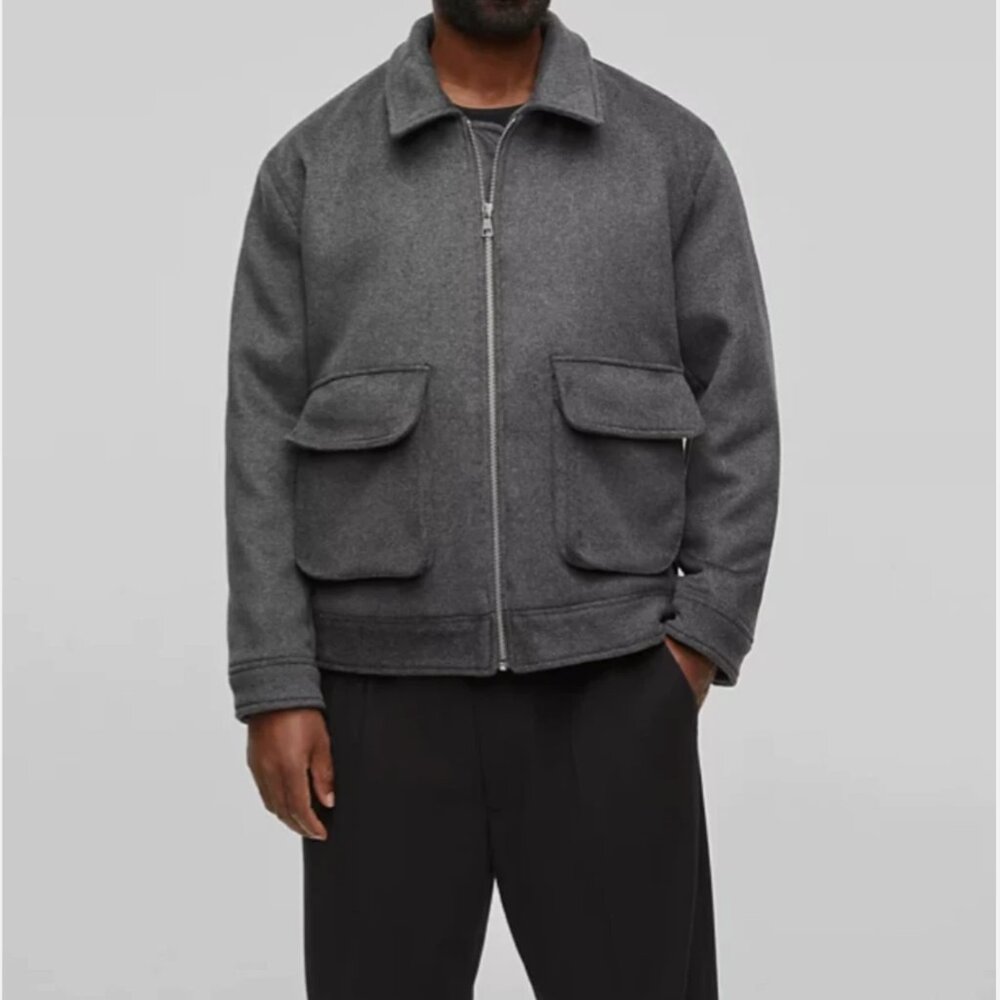 Mode of One Men's Utility Pocket Jacket Heather Onyx Size L